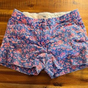 Crewcuts Girls Kids Floral Shorts - Blue and Pink